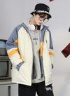 Reversible Contrast Color Stand Collar Padded Coat