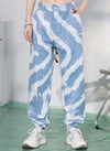 Hip Hop Zebra Print Color Block Loose Pants
