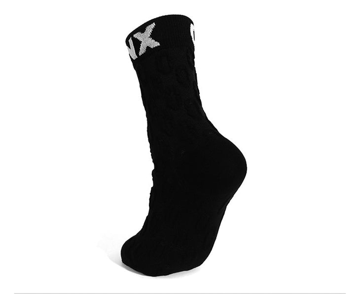 Plain Jacquard Mid Calf Socks