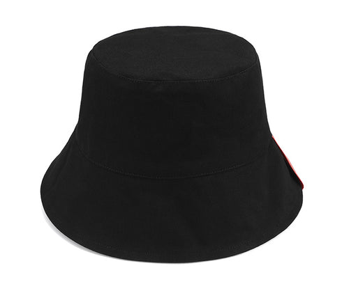 Street Black Patchwork Bucket Hat
