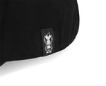 Black Street Embroidery Ripped Peaked Cap