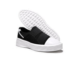 Black Elastic Band Platform Slip-Ons Casual Shoes