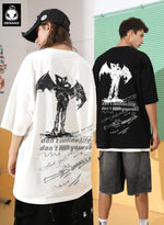 Batman Graffiti Graphic Letter Print Cotton T-Shirt