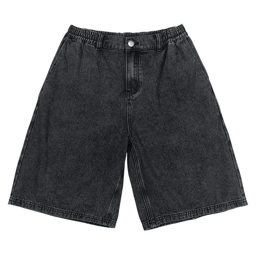 Vintage Solid Label Cropped Denim Shorts