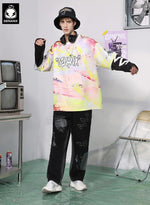 Fake Two Piece Hip Hop Crew Neck Sweatshirt