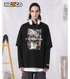 Cat Photo Print Fake Two-Piece Sweatshirt