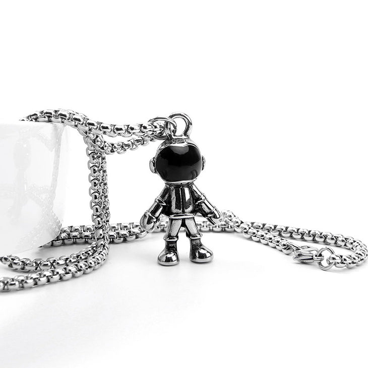 Hip Hop Astronaut Titanium Steel Necklace
