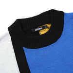Vintage Color Block Hollow Pullover Sweater
