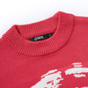 Red Letter Jacquard Pullover Sweater