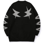 Minimalist Letter Jacquard Pullover Sweater