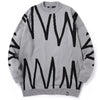 Minimalist Letter Jacquard Pullover Sweater