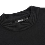 Black Cartoon Jacquard Knit Sweater