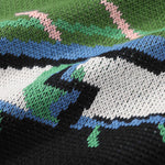 Stripes Color Block Jacquard Crew Neck Sweater