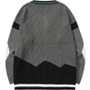 Vintage Geometric Jacquard V-Neck Sweater