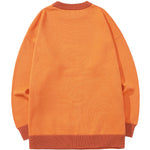 Funny Jacquard Drop-Shoulder Sleeve  Sweater