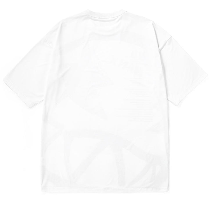Color Block Letter Print Half Sleeve T-Shirt