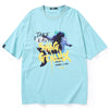 Skateboard Boy Letter Print Cotton T-Shirt