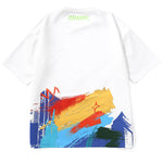 Rainbow Color Graffiti Print Loose T-Shirt