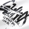 Line Graffiti Letter Print Round Neck T-Shirt