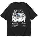 Cyberpunk Style Vaporwave Print Cotton T-Shirt