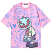 Cartoon Funny Pumpkin Zombie Print Space Cotton T-Shirt