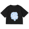 Minimalist Bm Style Navel Letter Print Crop T-Shirt
