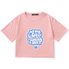 Minimalist Bm Style Navel Letter Print Crop T-Shirt