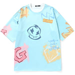 Swag Pastel Letter Print Space Cotton T-Shirt