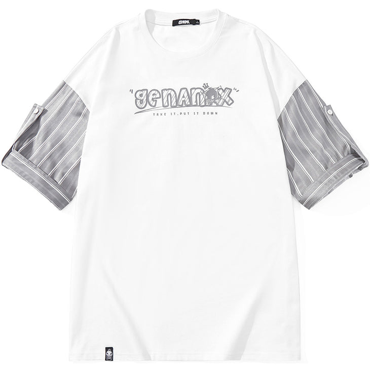 Color Block Stripe Print T-Shirt