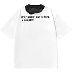 Funny Scarf Letter Graffiti Print Space Cotton T-Shirt