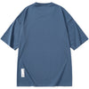 Minimalist Letter Print Drop-Shoulder Sleeve Cotton T-Shirt