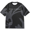 Hand-painted Line Graffiti Loose Space Cotton T-Shirt