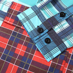 Color Block Patchwork Plaid Print Pocket Shirt
