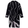Black Curved Stripes Color Block Coat