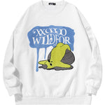 Cartoon Cat Embroidery Fleece Sweatshirt
