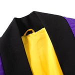 Purple Street Spliced Multi Pockets Padded Coat