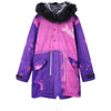 Pink Purple Safari Style Hooded Padded Coat