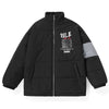 Print Padded Coat With Reflective Strips