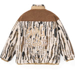 Brown Embroidery Stand Collar Padded Coat