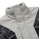 Gray Spliced Hook-And-Loop Padded Coat