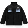Corduroy Embroidery Gradient Lapel Padded Coat