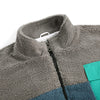 Color Block Embroidered Applique Fleece Couple Jacket