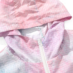 Multi-Color Gradient Print Skin Hooded Couple Jacket
