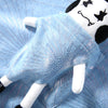 Detachable Doll Light Blue Foil Print Patch Jacket