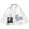 Letters And Cartoon Pattern Patch Single-Breasted Jacket