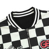 Reversible Color Block Checkerboard Print Jacket