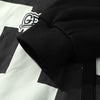 Black And White Contrast Mosaic Print Baseball Collar Jacket
