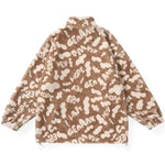 Letter Jacquard Cow Print Cashmere Jacket