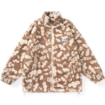 Letter Jacquard Cow Print Cashmere Jacket