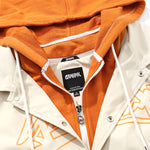 Preppy Typography Jacket With Removable Hooded